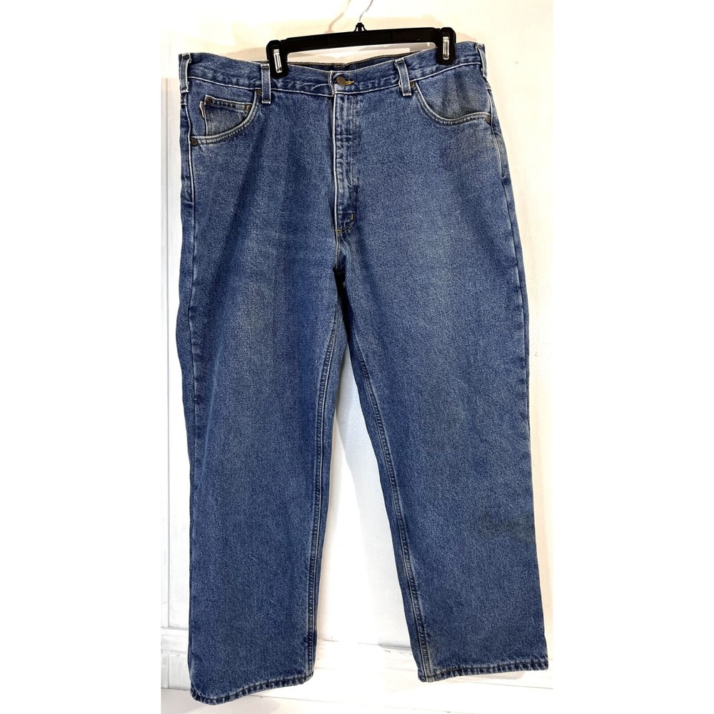 Carhartt Men's Blue Jeans Size 40x30 Denim Pants Classic Fit 100% Cotton Lined A